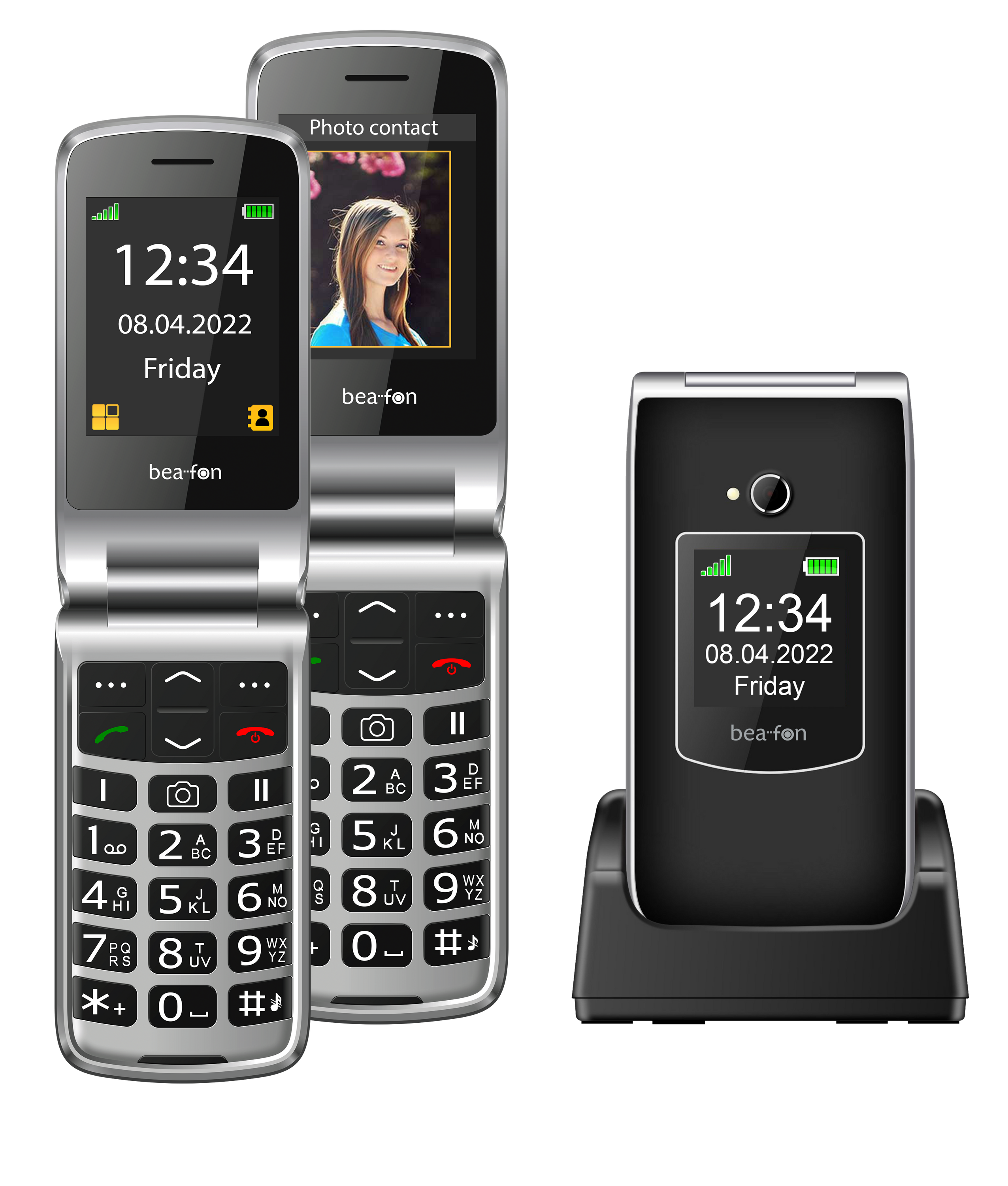 Beafon SL605 Klapphandy für Senioren, 2,4" Display, Kamera.