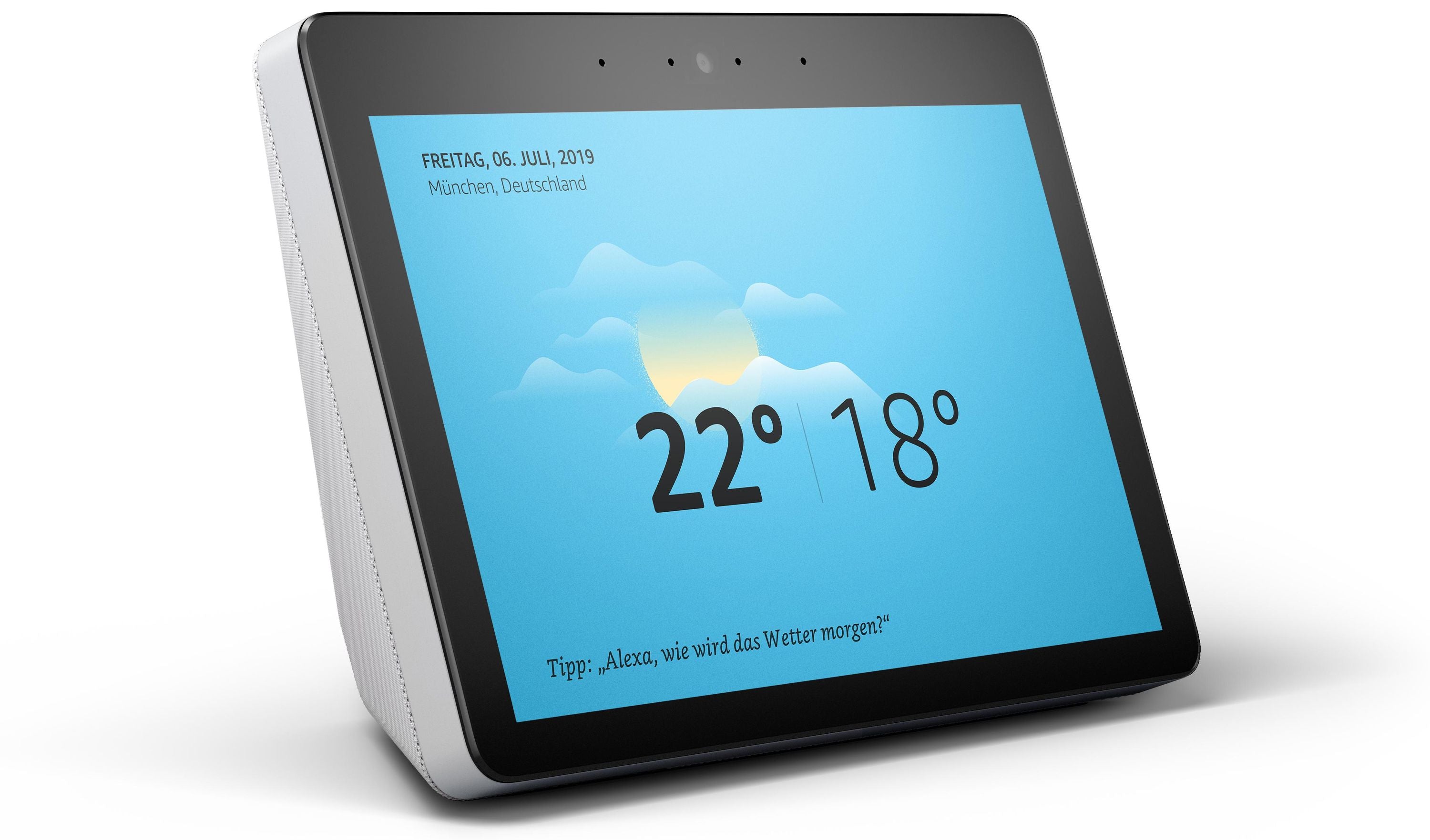 Amazon Echo Show 2. Gen. Weiß | 10,1" Display, Smart Home