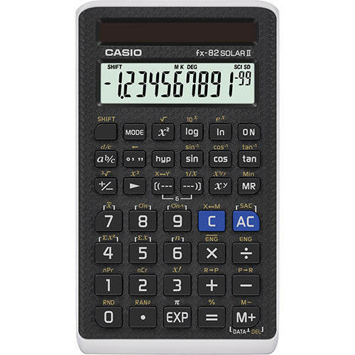 Casio FX-82SOLARII Taschenrechner schwarz, solarbetrieben