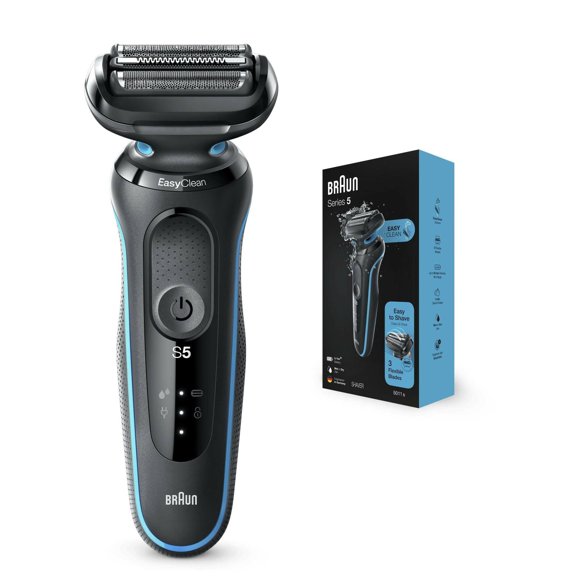 Braun Series 5 50-M1000s Elektrorasierer schwarz/türkis.