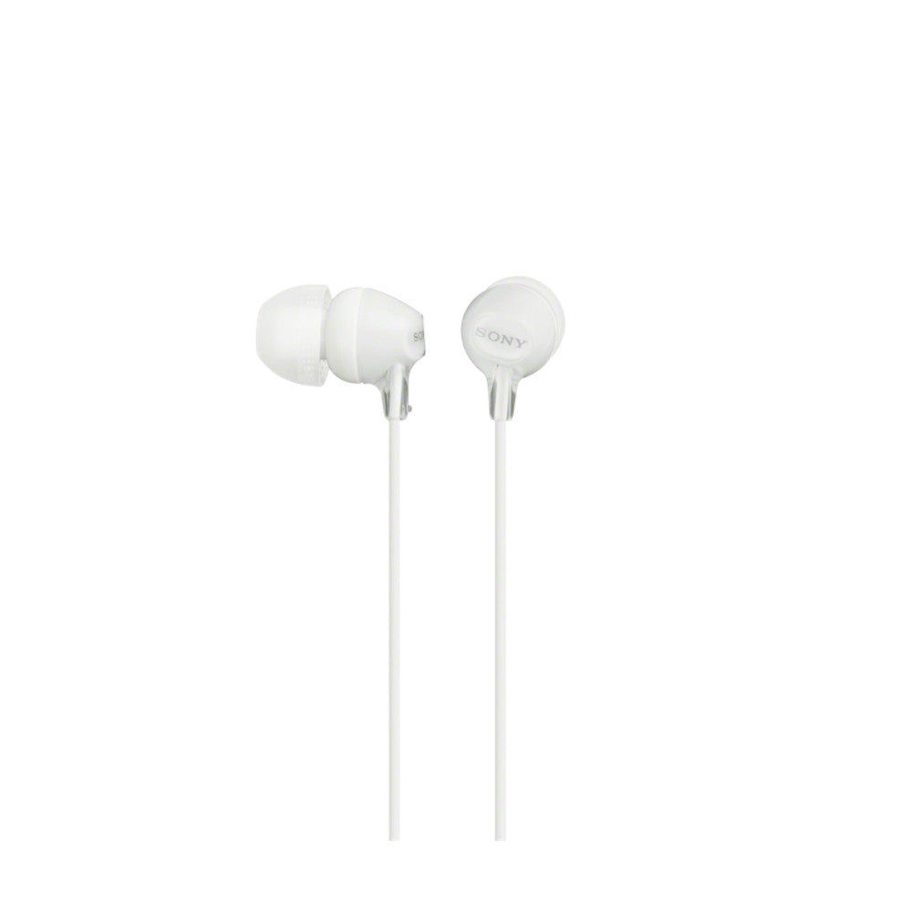 Sony MDR-EX15LPW In-Ear-Kopfhörer weiß, geschlossen, bequem