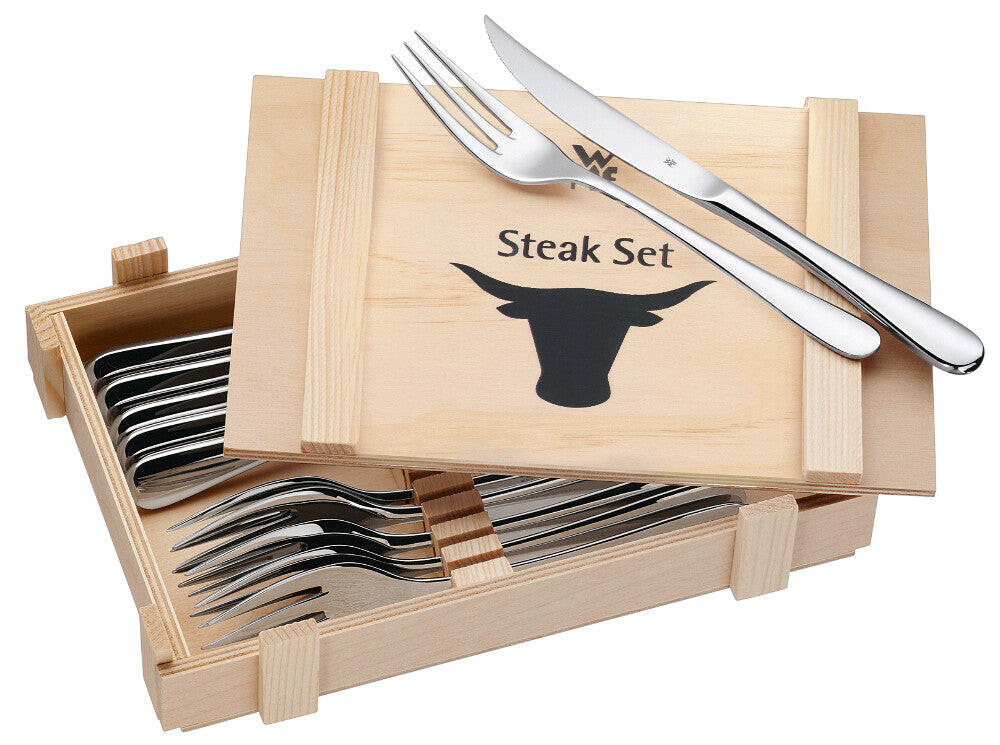 WMF Steakbesteck-Set 12-teilig, rostfrei, spülmaschinenfest.