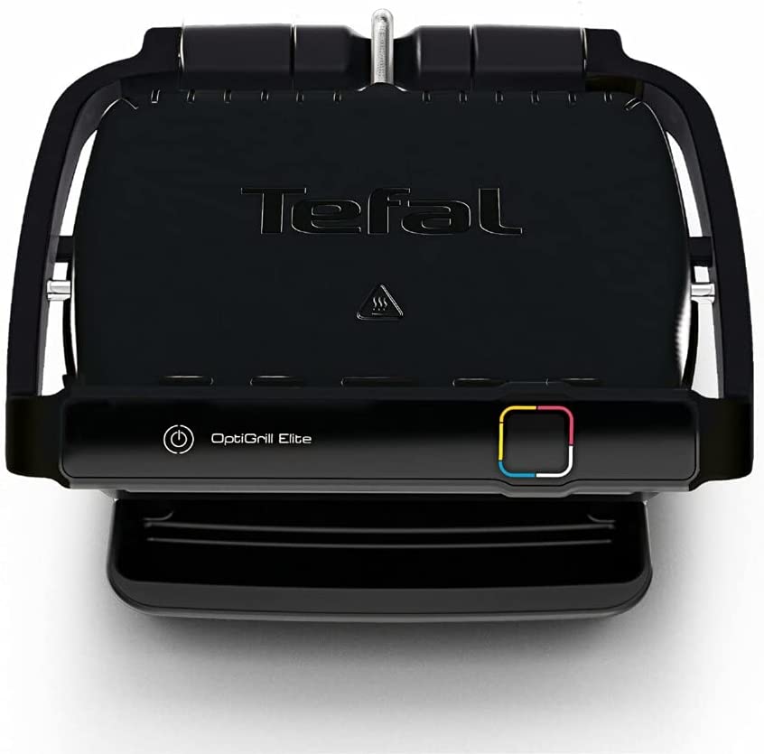 TEFAL GC7508 Optigrill Elite Kontaktgrill (2000 Watt, Grillfläche: 600 cm², antihaftbeschichtet, spülmaschinengeeignet) - TRONYQ