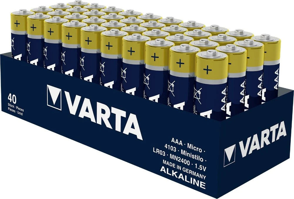 VARTA Longlife 40 Stück Batterie (AAA, Mignon, Alkallisch)